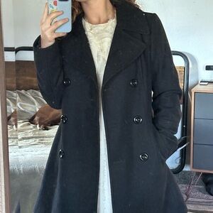 London Fog Style Black Coat